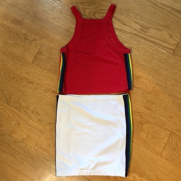 Suzette Girls Bodycon Rainbow Outfit Size OS in Like New Condtion - Picture 7 of 7